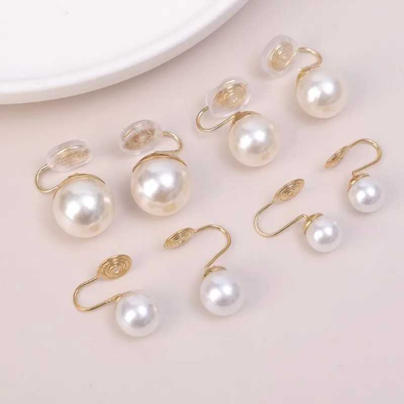 Pearl Clip Earring Women Fashion French Clip on Ear Fake Piercing Vintage Earring Luxury Non-Piercing Jewelry Earring EarclipsX240913