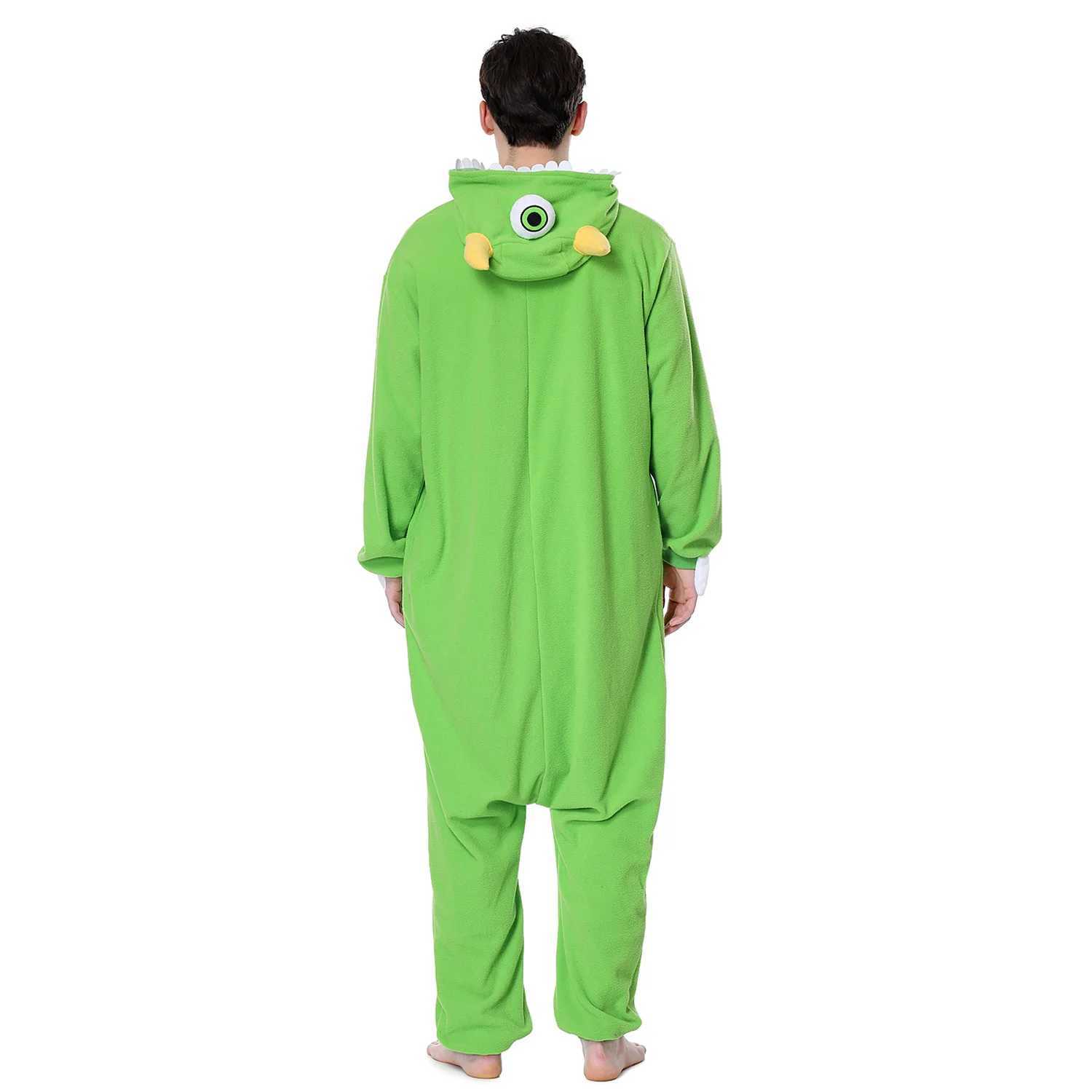 Unisex Cartoon Onesies Sullivan Mike Men Women Couple Pajamas Green Blue Funny Cute Jumpsuit Halloween Festival Outfit Overalls Y240913