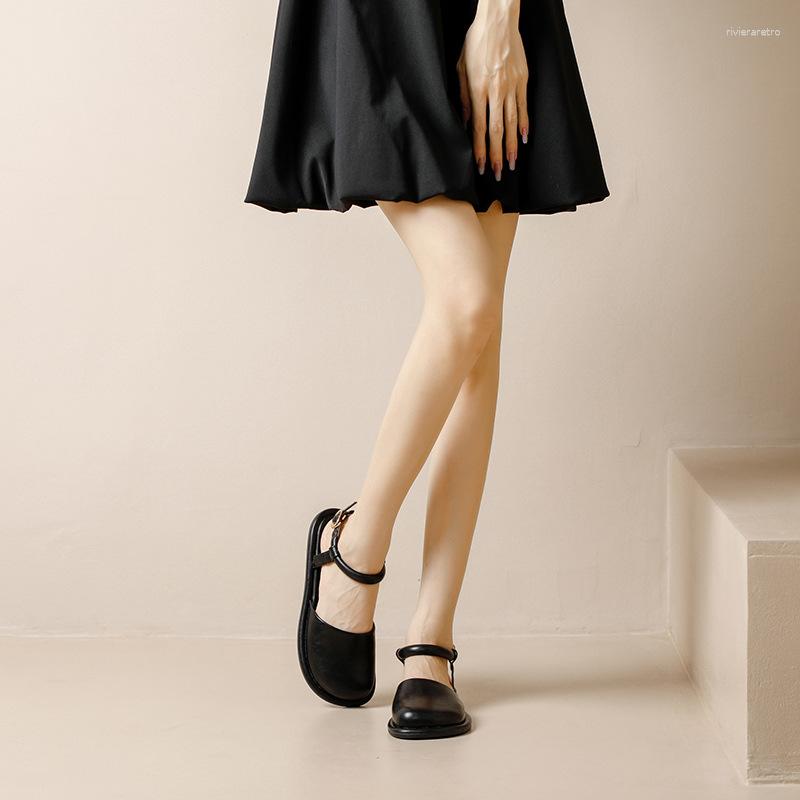 Sandals On Behalf Of The Hair Small Group Bung Head Back Empty Flat Mori Female Style Round With Soft Soled