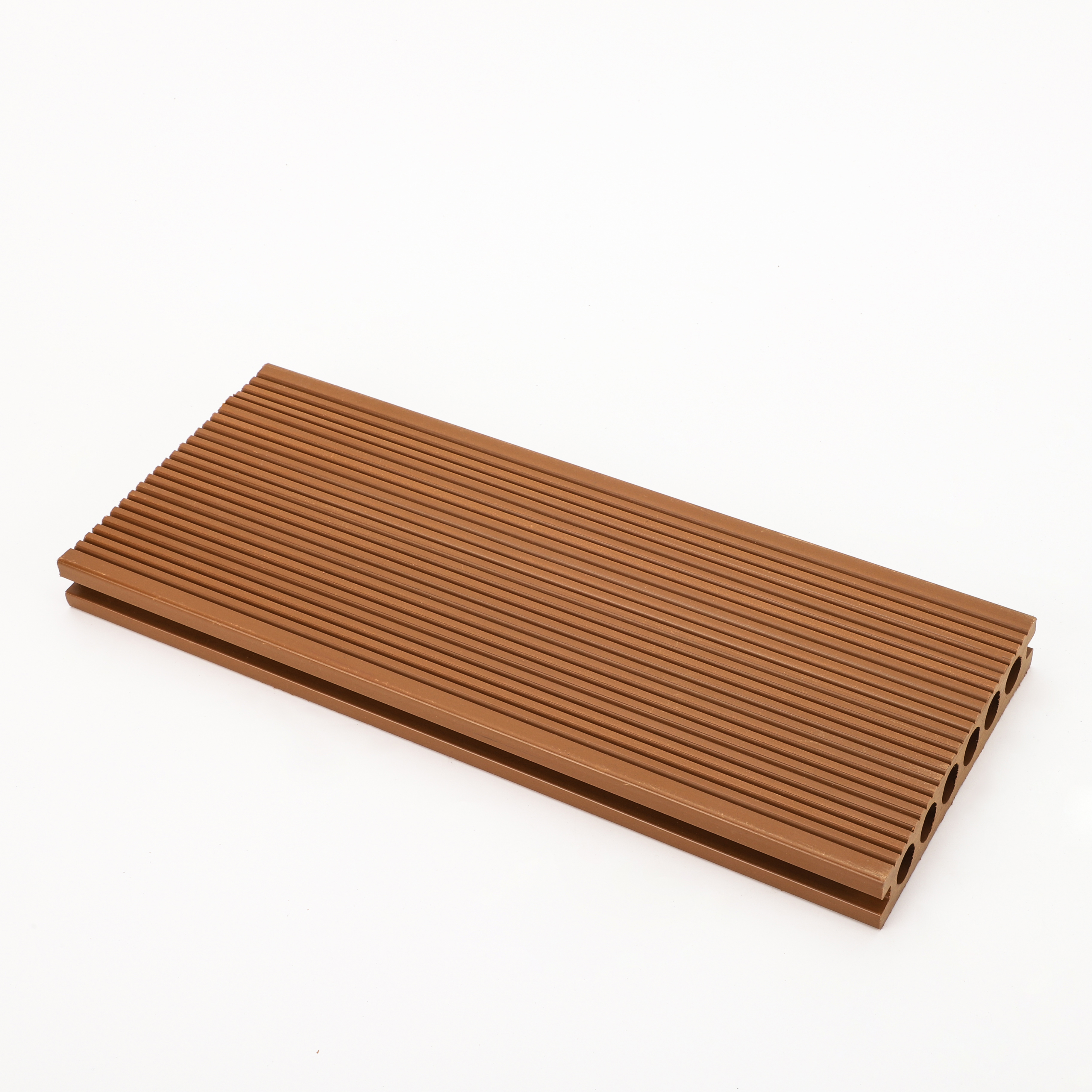 Round Hole Water Resistant Flooring in Wood Plastic Composite with Stripes