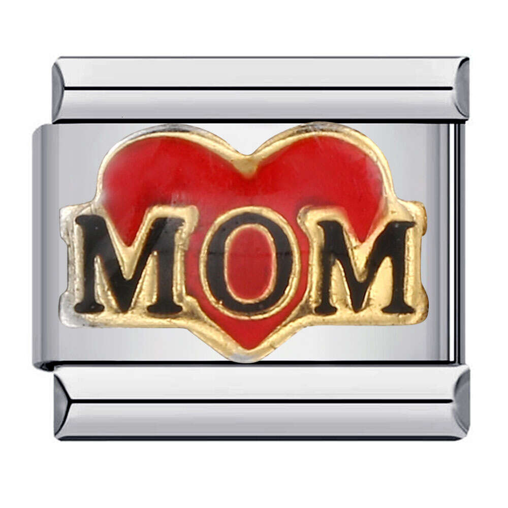 Family Elements DIY Welding enamel Italian charms Bracelet Accessories Italian Charm Links Stainless Steel Fit 9Mm Bracelet Jewelry DIY Making Gifts