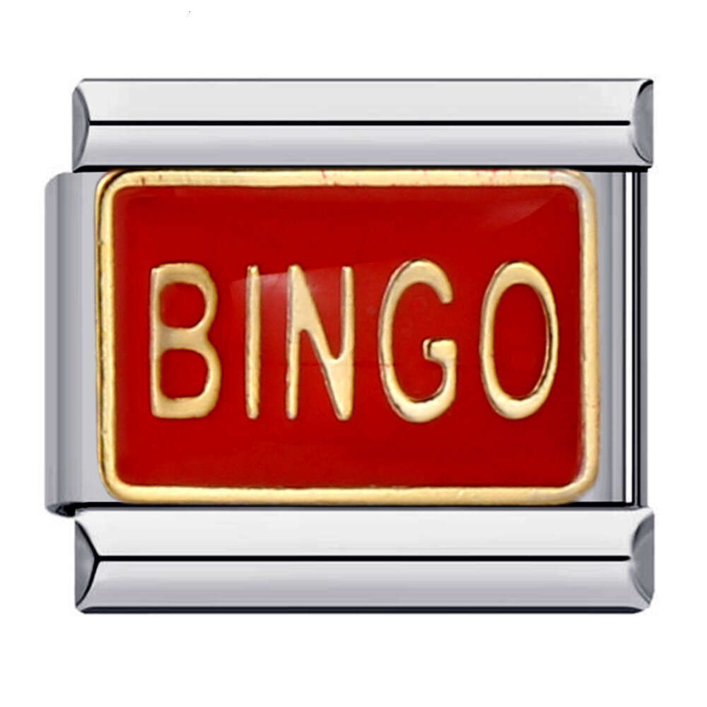 New Titanium Steel Welding Personalized English DIY Beads Italian Charm Bracelet Italian Charm Links Fit 9Mm Bracelet Jewelry DIY Making Gifts