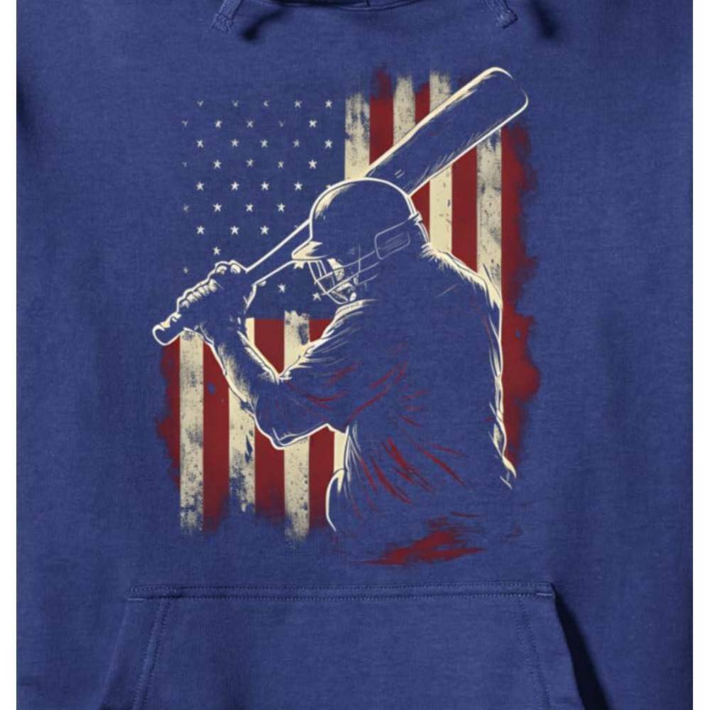 Hoodie for Mens Womens Baseball American Flag USA Pride Sports Fan Gift Pullover Hoodie Graphic Hoodies sweatshirt Pullover Long Sleeve