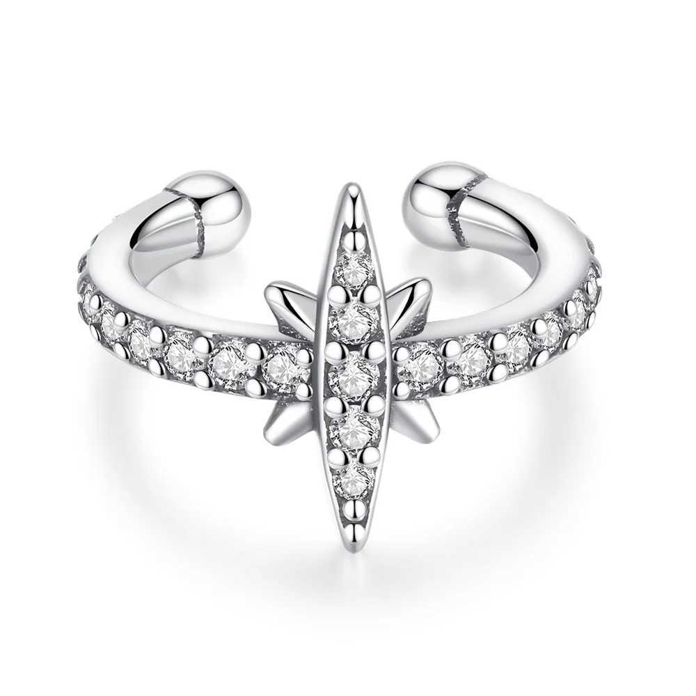 925 Sterling Silver Geometric Minimalist Series Clip Earrings For Women Geometric Ear Cuff Without Piercing Girl JewelryX240913