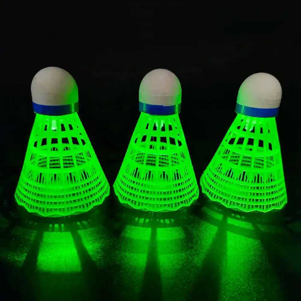 Badminton Balls Set Badminton Colorful Led Badminton Shuttlecocks Set for Indoor/outdoor Sports Activities Nylon for Children Y240912