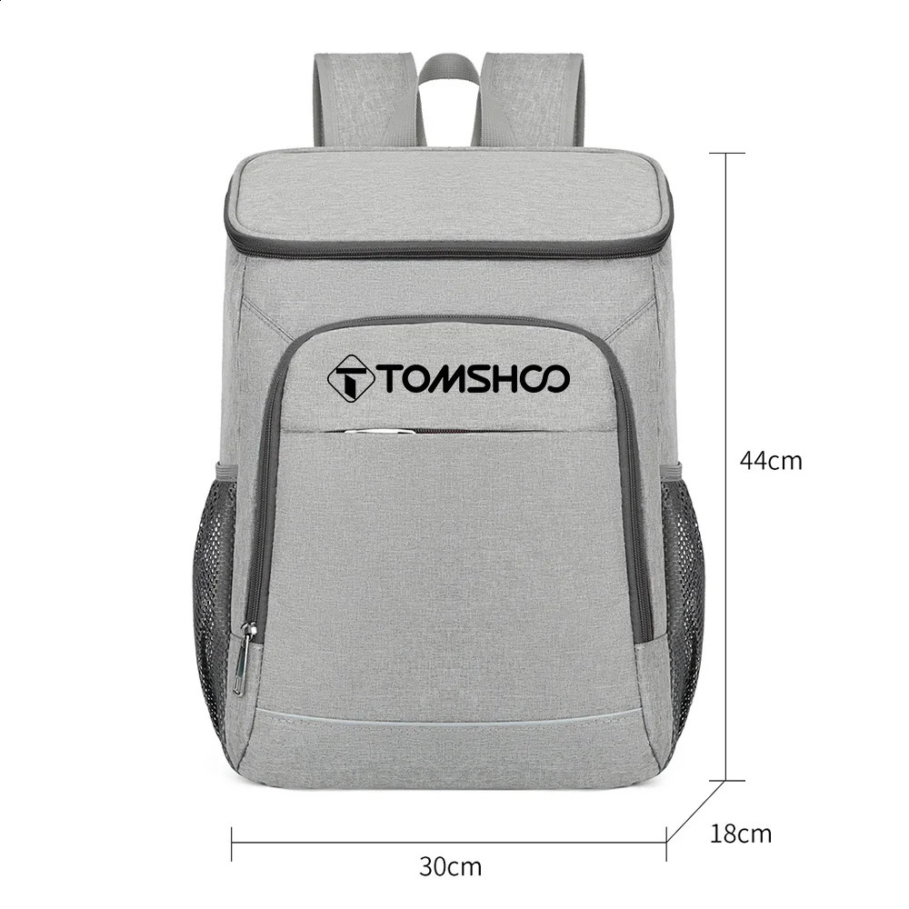 TOMSHOO 24L Cooling Backpack Insulation Leak proof Waterproof Refrigeration Camping Equipment Lunch Mens and Womens Backpacks 240910