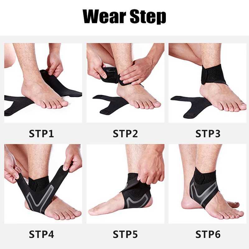 Sport Ankle Support Elastic Ankle Brace Guard Compression Stabilizer Tendon Pain Relief Strap for Men Women Fitness Accessories Y240913