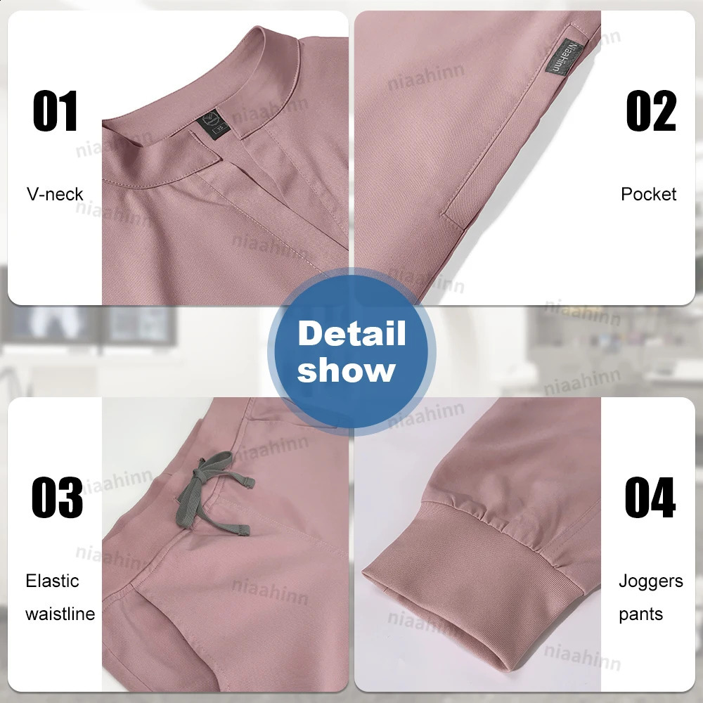 Wholesale Scrubs Sets Nursing Uniform Lab Coatpants Operating Room Workwear Pet Doctor Nurse Clothes Dental Clinic Uniforms 240911