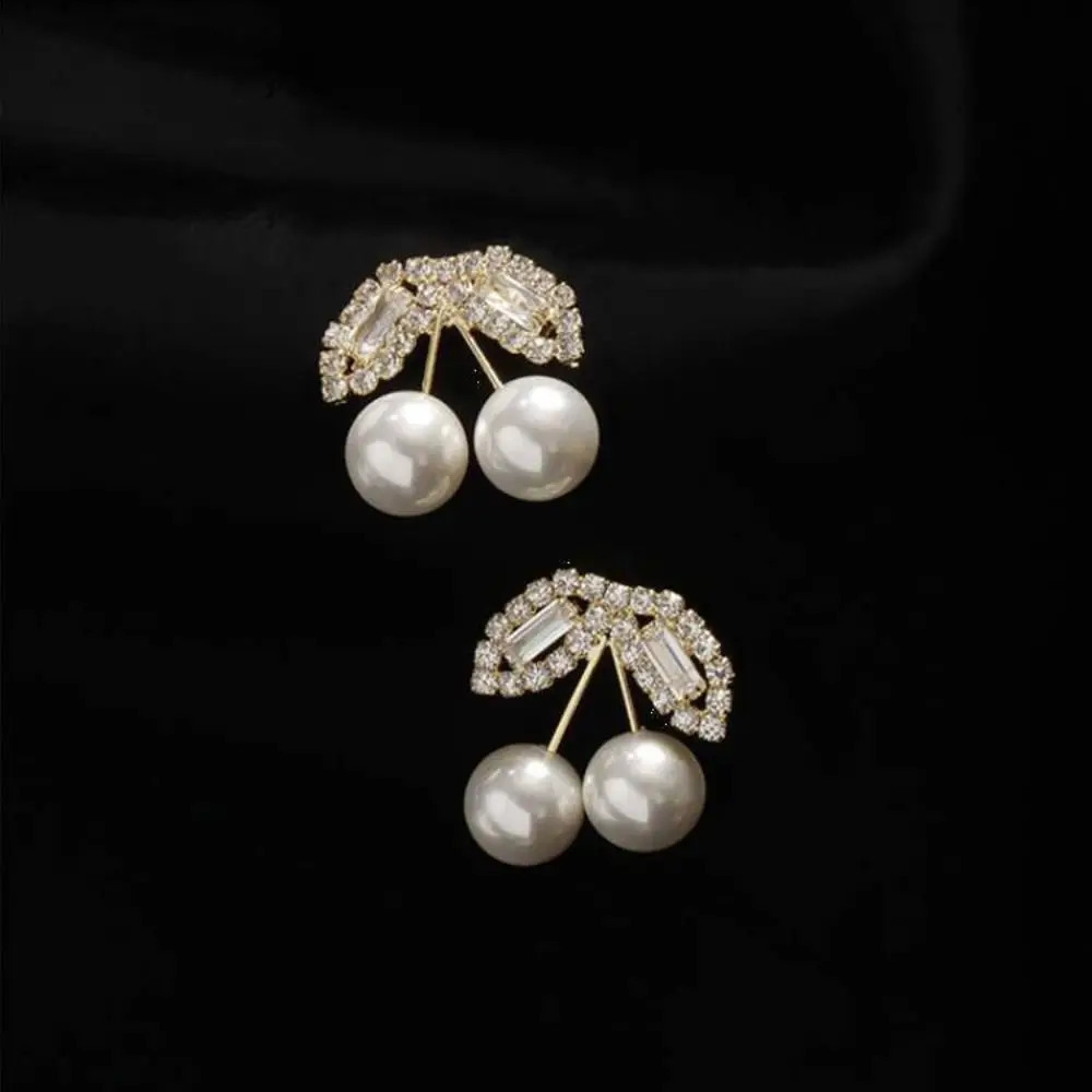 Red Cherry Stud Earring Jewelry Sweet Lovely Dangle Earrings Small Fresh Apples Drop 240906