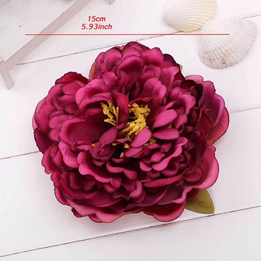 Chinese Hanfu Hair Accessories Peony Flowers Silk Flower Head Hairclips Barrette Tang Dynasty Costume Deco Headdress DIY HairpinX240913