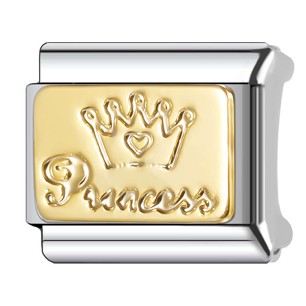 2024 New Women's Gift Gold Color Cute Animal Italian Charms Links Beads Fit 9Mm Stainless Steel Bracelet DIY Making Jewelry