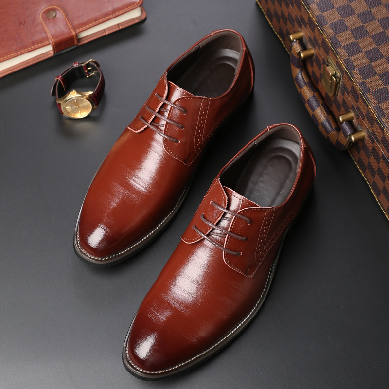 Flat Classic Men Dress Shoes Genuine Leather Wingtip Carved Italian Formal Oxford Footwear Plus Size 38-48 For Winter 2021