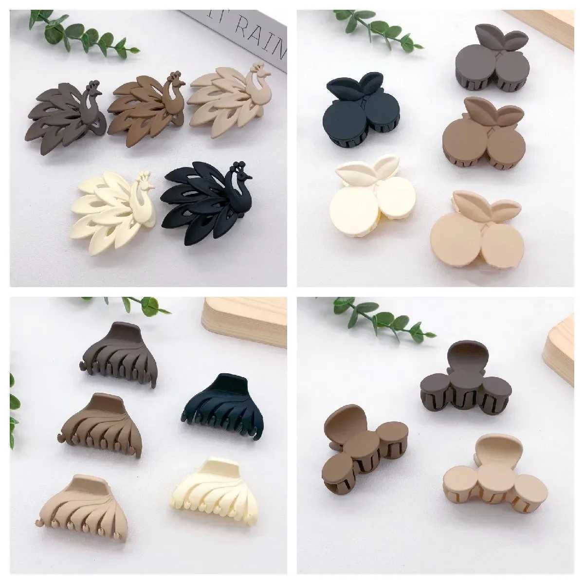 Multi-style Hot Sale New Frosted Small Geometry Solid Color Clip Hairpin Hair Claw Barrettes for Women Girl Accessories HeadwearX2409