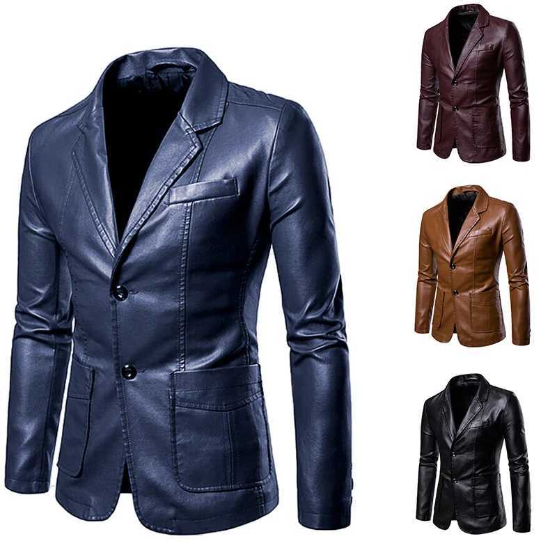 Mens Jackets Autumn and Winter Warm Coat Fashion Mens Blazer Coat Leather Jacket MotorcycleX240913