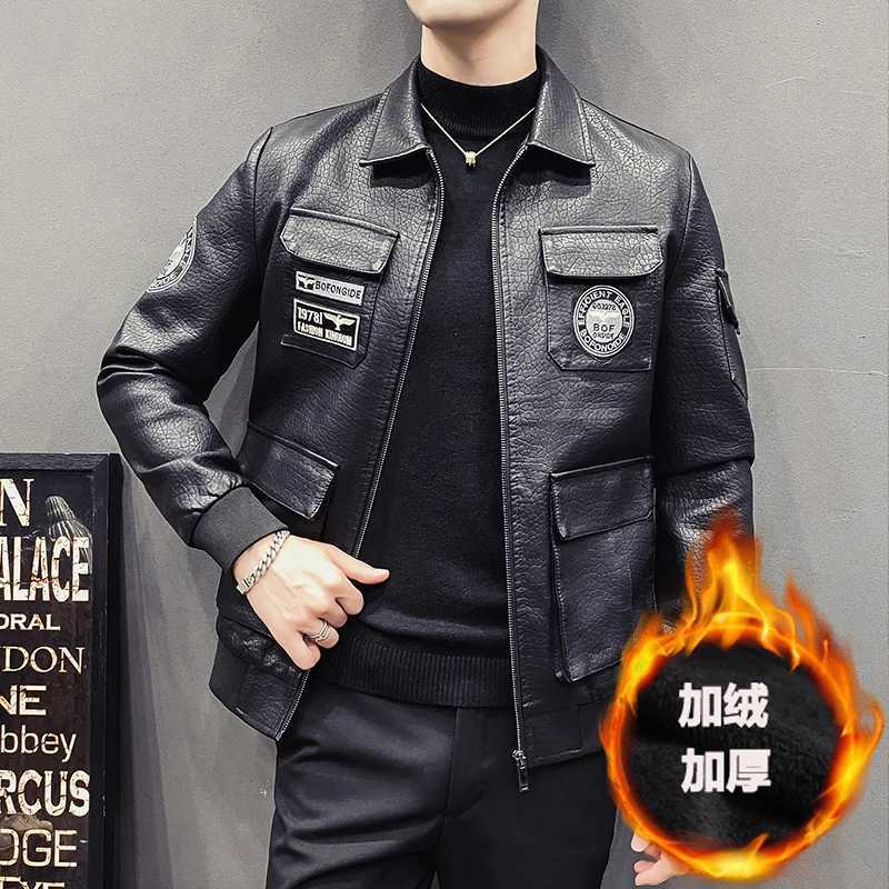 2023 New Mens Leather Jackets Autumn Winter Casual Motorcycle PU Jacket Biker Leather Coats Brand Clothing Plus size S-5XLX240913