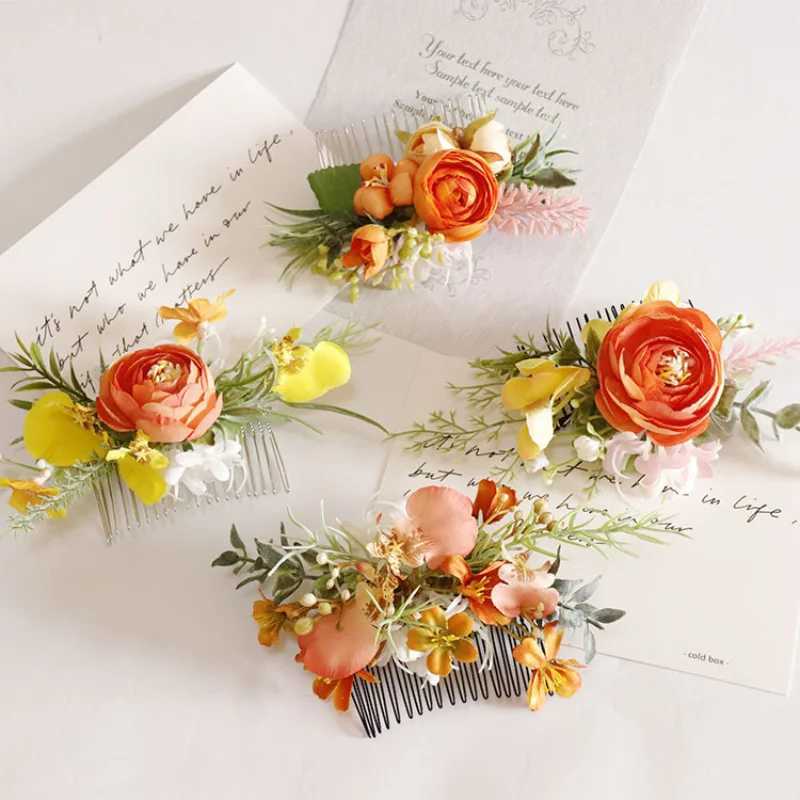 Hair Accessories Wedding Floral Combs Bridal Headwear Flowers Artificial Bride Headdress Party DecorationsX240913