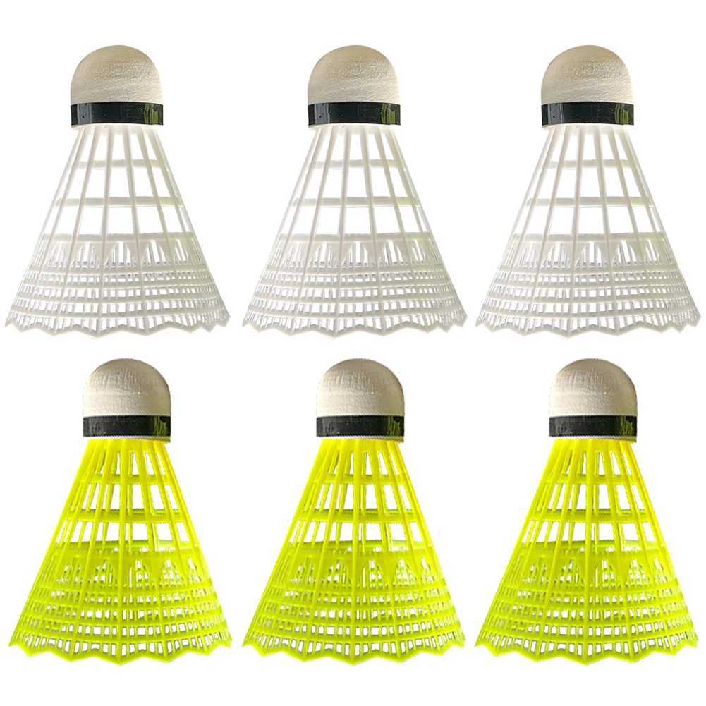 3/6 Pcs Durable Badminton Great Stability Badminton Shuttlecocks Outdoor Indoor Use PP Head Badminton for Beginner Practice Y240912