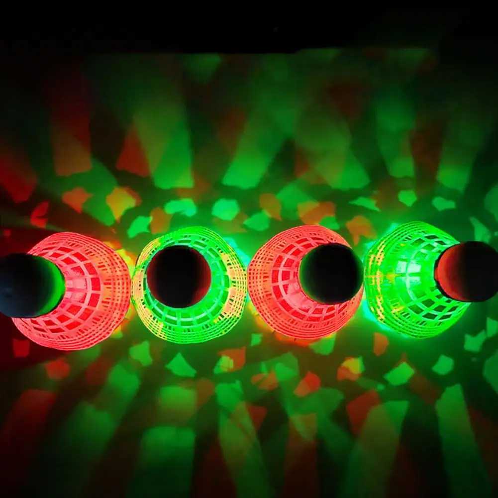 Badminton Balls Set Badminton Colorful Led Badminton Shuttlecocks Set for Indoor/outdoor Sports Activities Nylon for Children Y240912