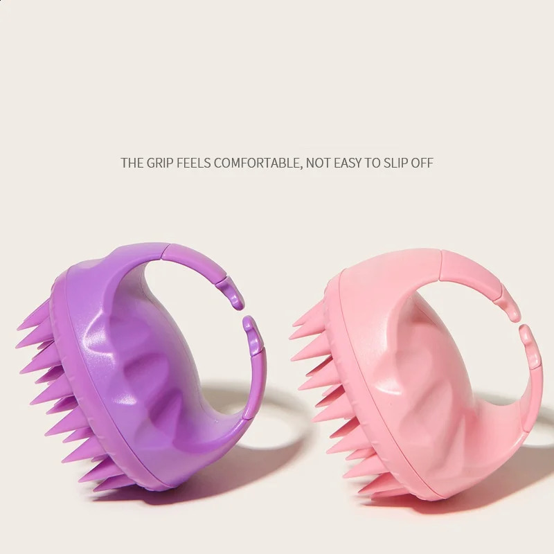 Scalp Scrubber Shampoo Brush Massager Clean Comb With Handle Hair Washing Exfoliator Head Tools 240911
