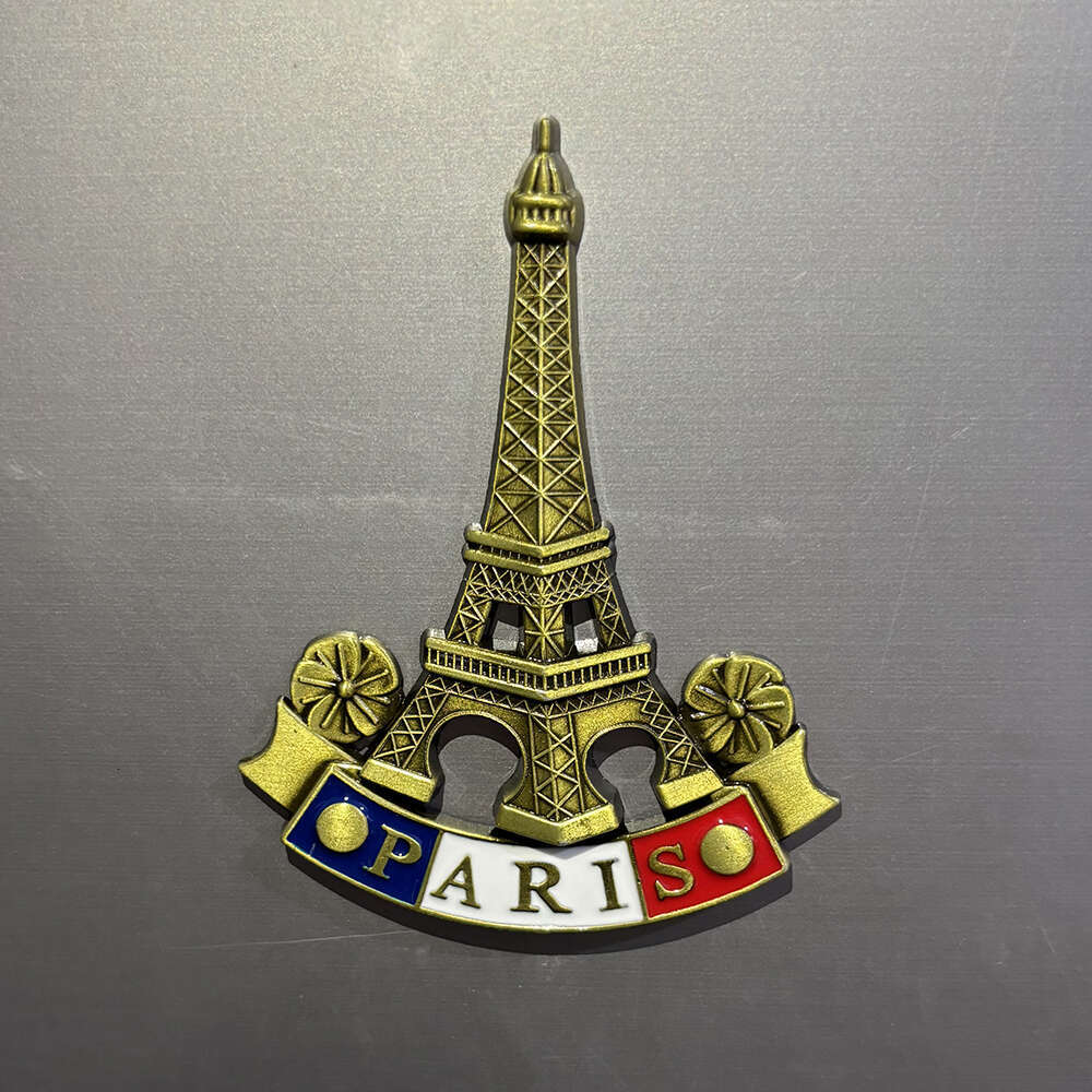 3D Metal Fridge Magnets France Paris USA Singapore Italy Switzerland Hong Kong Scenic Tourism Souvenir