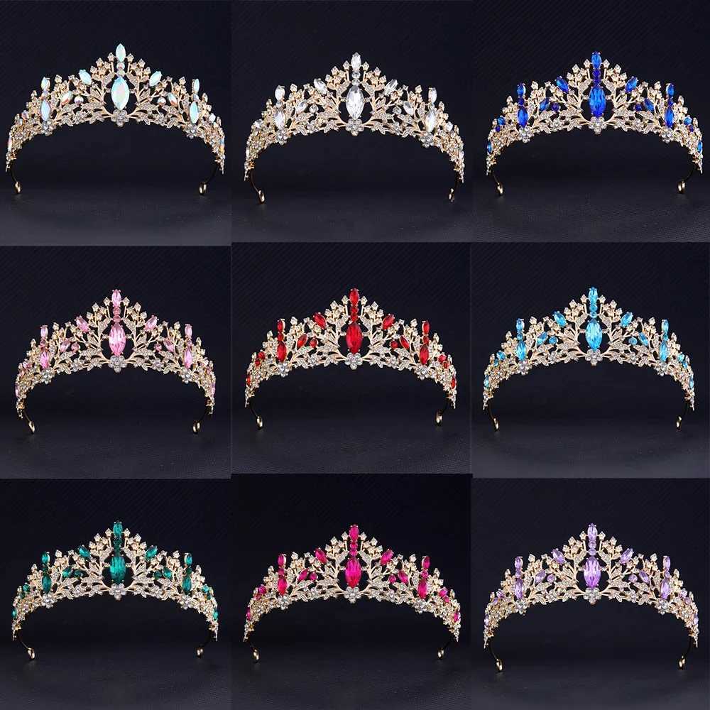 Light Luxury Bridal Crystal Crown Fashion Alloy Diamonds Rhinestone Tiaras Wedding Birthday Stage Party Dress Hair AccessoriesX240913