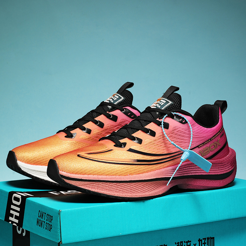 Plate Carbon Marathon Casual AirCushion Sports Running Shoes Lightweight Breathable Men Athletic Gym Sneakers 4e51