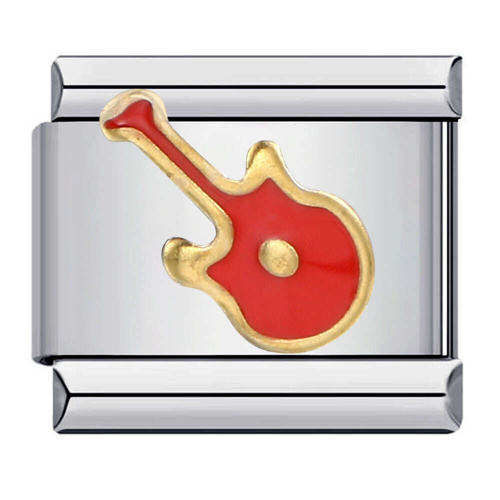 Stainless Module Titanium Steel Welding Drip Oil Pattern DIY Bracelet Italian Charm Italian Charm Bracelet Fit 9mm Bracelet Jewelry DIY Making Gifts