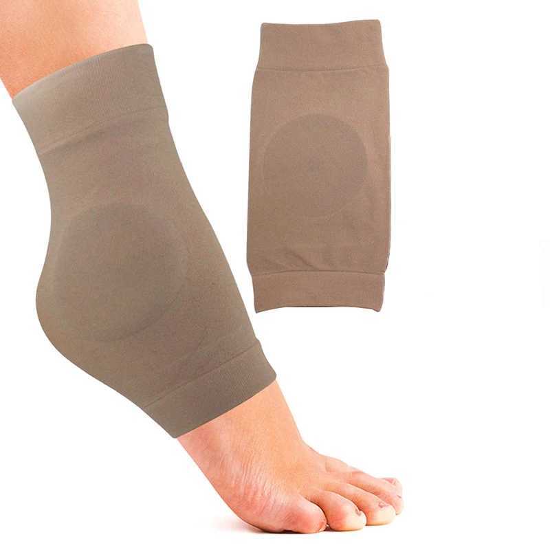 1 Pair Soft Shoe Boots Elastic Gel Bandage Nylon Sleeve For Ice Figure Skating Horse Riding Breathable Ankle Heel Foot Protect Y240913