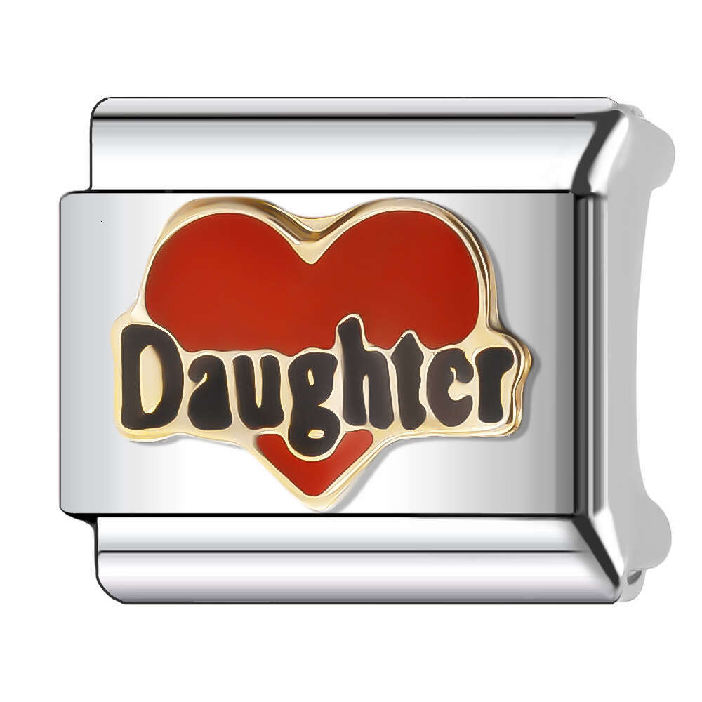 2024 Women's Gift Sweet heart love family charms Fit 9mm Stainless Steel Italian Charms Bracelet Links Beads DIY Bracelet With Italian Style Clas