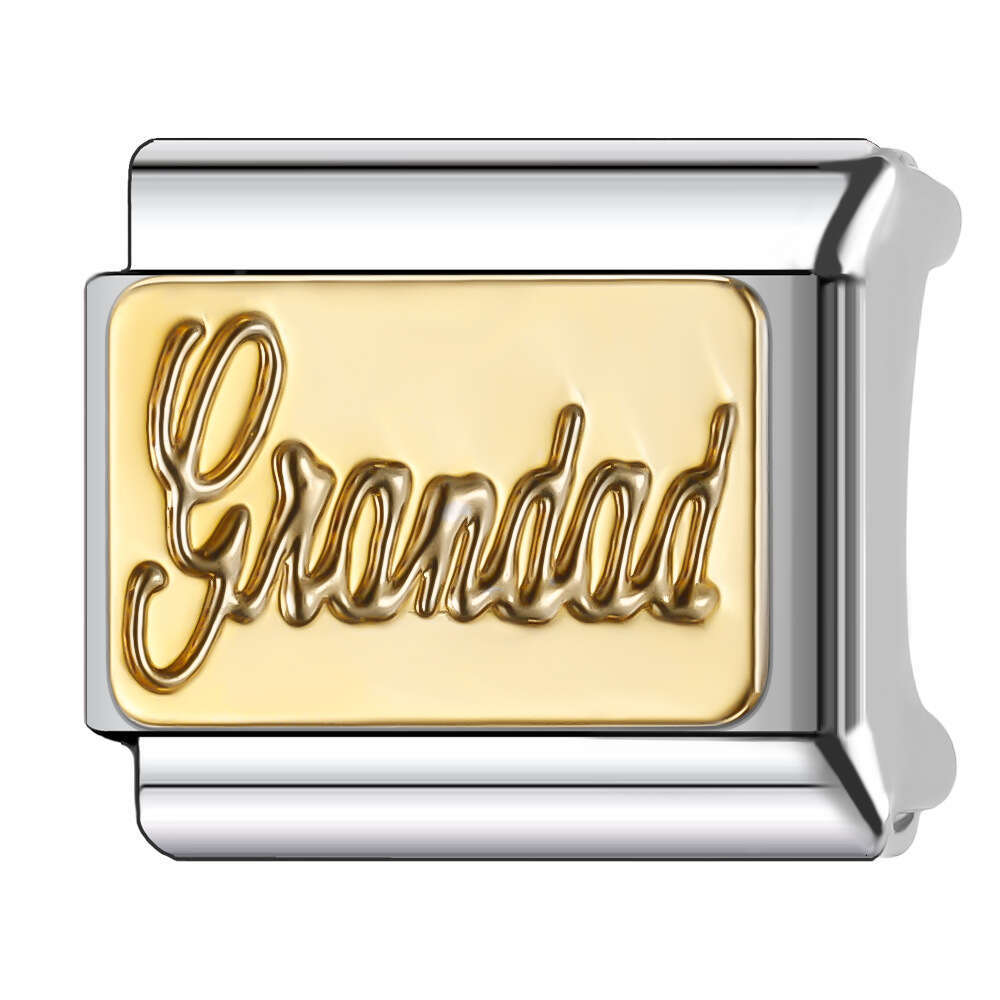 2024 New Women's Gift Gold Color Cute Animal Italian Charms Links Beads Fit 9Mm Stainless Steel Bracelet DIY Making Jewelry