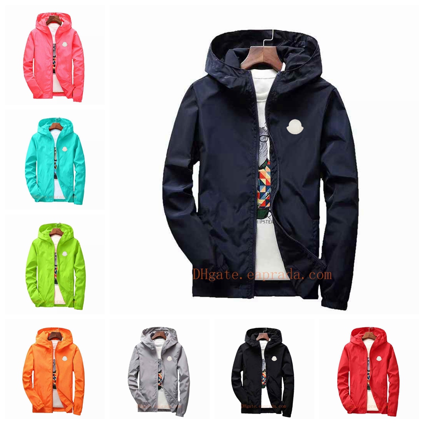 MO Mens Designer Jacket New Thin Casual Jackets For Man Embroidery Label Zippers Full-Zip Oversized Hiking Travel Windproof Outwears Coats with Hooded 5XL 6XL 7XL