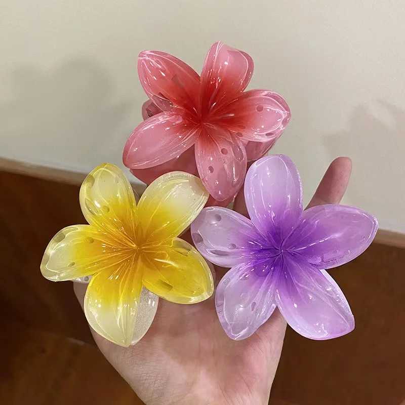 Fashion Egg Flower Hair Clips for Women Bohemia Style Flower Large Hair Claw Hairpin Beach Vacation Girls Hair AccessoriesX240912
