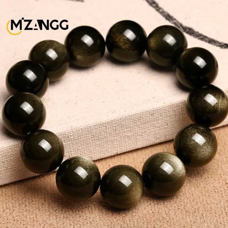 Natural Silver Obsidian Bracelet for Men and Women Model Double Cat Eyes Silver Obsidian Gold Obsidian Lucky Talisman Bracelet W240913