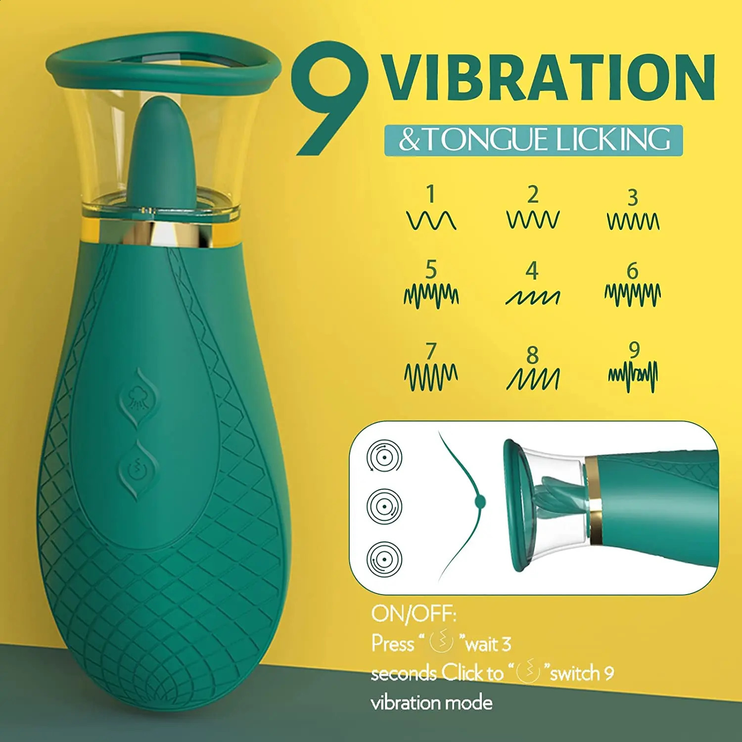 Clitoral Sucking Vibrator with 9 Lick and 3 Suction Mode Sex Toys for Women Quick Orgasm Clit Tongue Stimulator Nipples Massager 240904 - view 3
