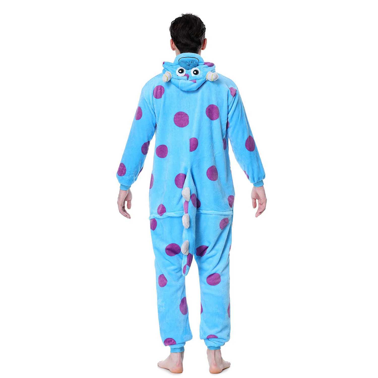 Unisex Cartoon Onesies Sullivan Mike Men Women Couple Pajamas Green Blue Funny Cute Jumpsuit Halloween Festival Outfit Overalls Y240913