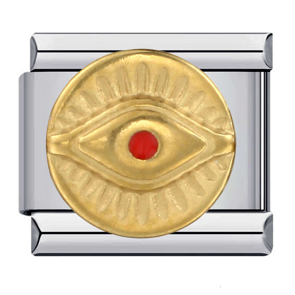 New welding pattern titanium steel gold-plated DIY module bracelet Italian Charm k Fit 9mm Bracelet Jewelry DIY Making Gifts