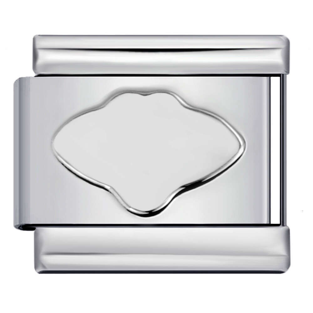 Concave Sier Titanium Steel Stamping Pattern DIY Bead Bracelet Italian Charm Bracelet Italian Charm Links Fit 9Mm Bracelet Jewelry DIY Making Gifts