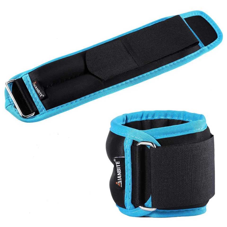 1 pair 1kg Adjustable Wrist Ankle Weights Straps Fitness Ankle Weights Sandbag for Running Crossfit Yoga Training Foot Cuffs Y240913