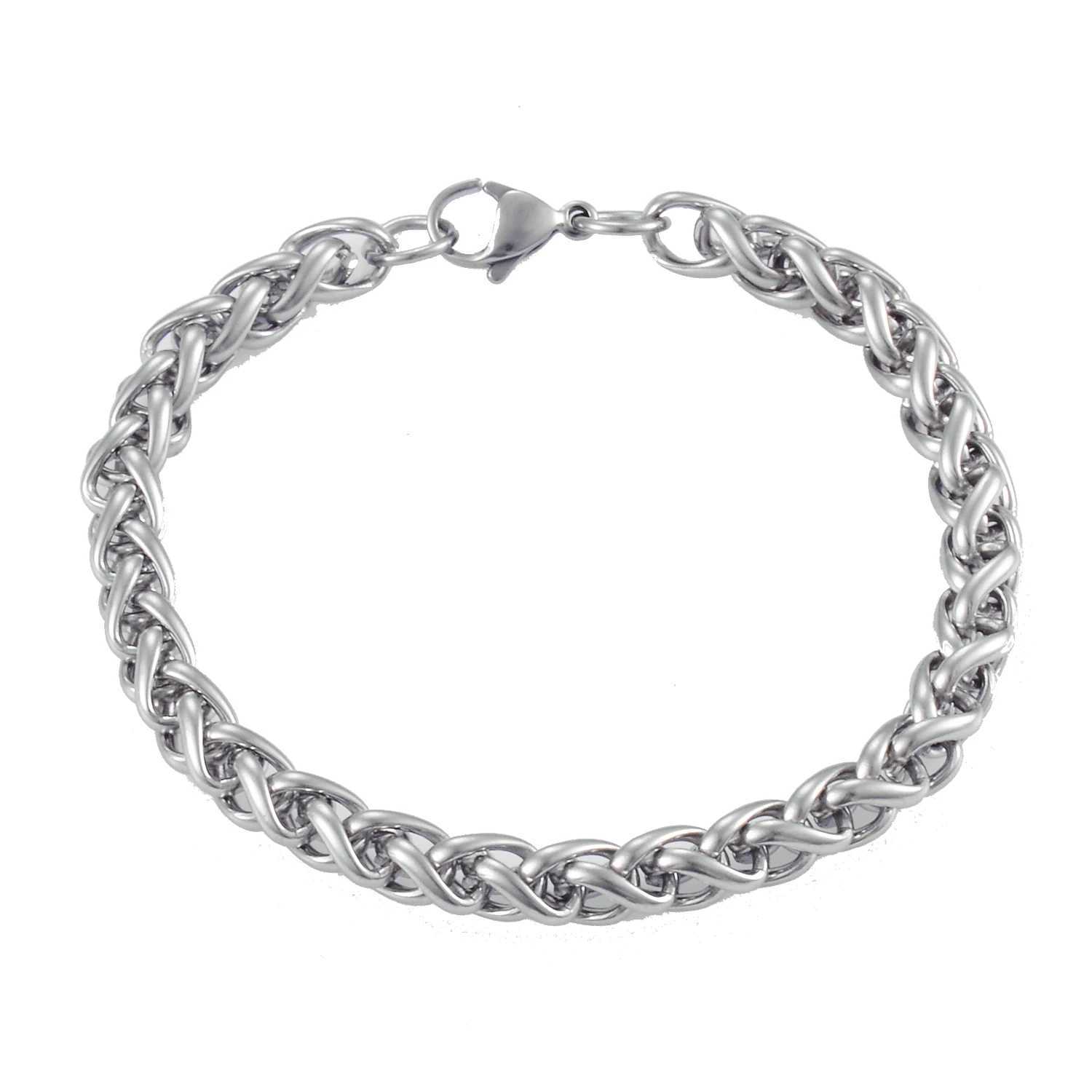 Waterproof Stainless Steel Wheat Chains Bracelet Gold Color High Quality Jewelry For Men And Women In Various ColorsX240913