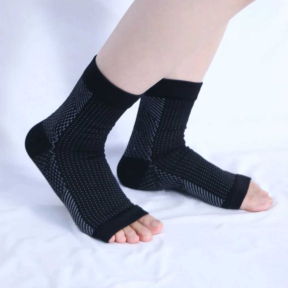Sport Ankle Support Brace Elastic Compression High Protect Guard Band Safety Running Basketball Fitness Foot Heel Wrap Bandage Y240913
