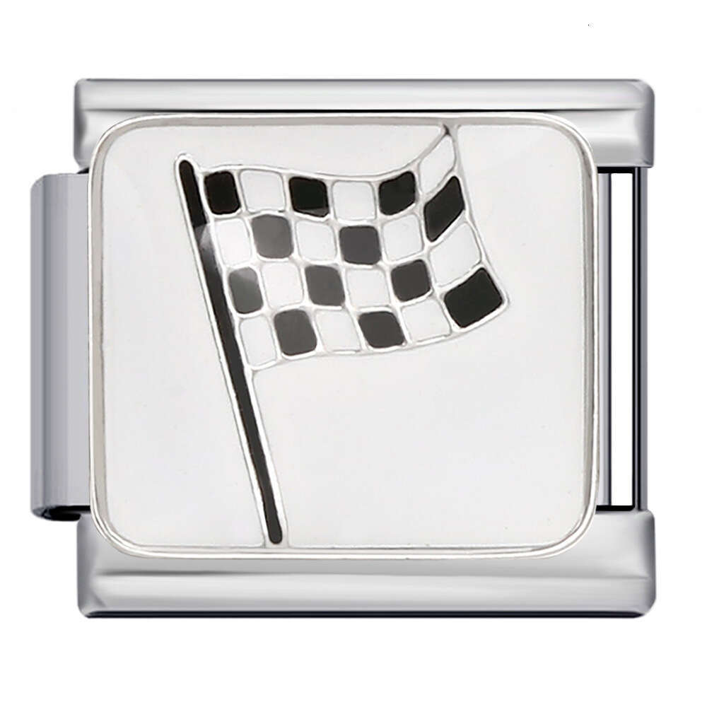 Sports Series Italian Modular Stainless Steel Elastic Splicing Bracelet Accessories Fit 9mm Bracelet Jewelry DIY Making Gifts