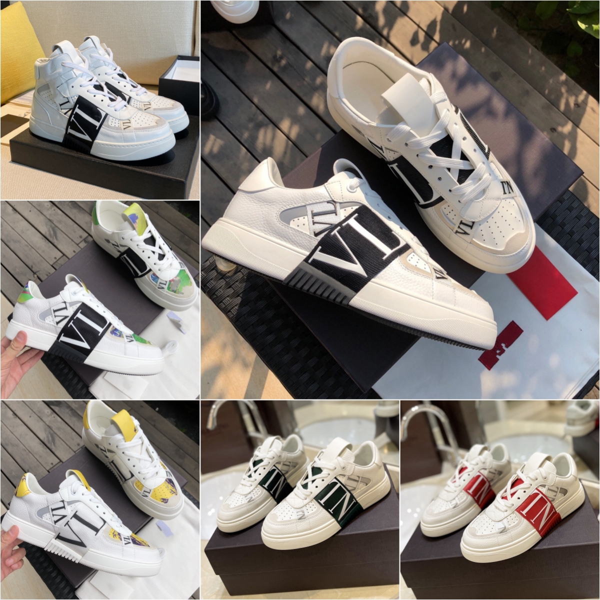 designer shoes luxury calfskin sneakers women shoes mens trainers sneaker Outdoor Shoes couples comfortable fashion versatile black white platform casual shoes