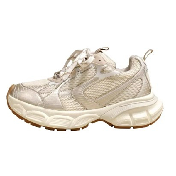 White sports shoes women's flat shoes lace up women's mesh casual shoes