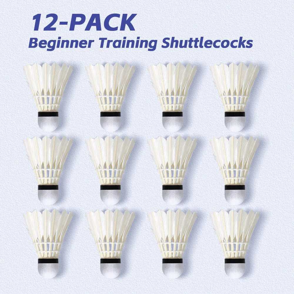 Feather Shuttlecocks for Badminton Outdoor 12Pack Beginner Training Badminton Shuttlecocks for Indoor Outdoor Badminton Balls Y240912