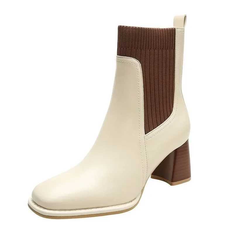 Women Ankle Boots Handmade Luxury Genuine Leather Medium Heels Zipper Black Short Boot Elegant Female Booties Designer Shoe 42 M240912