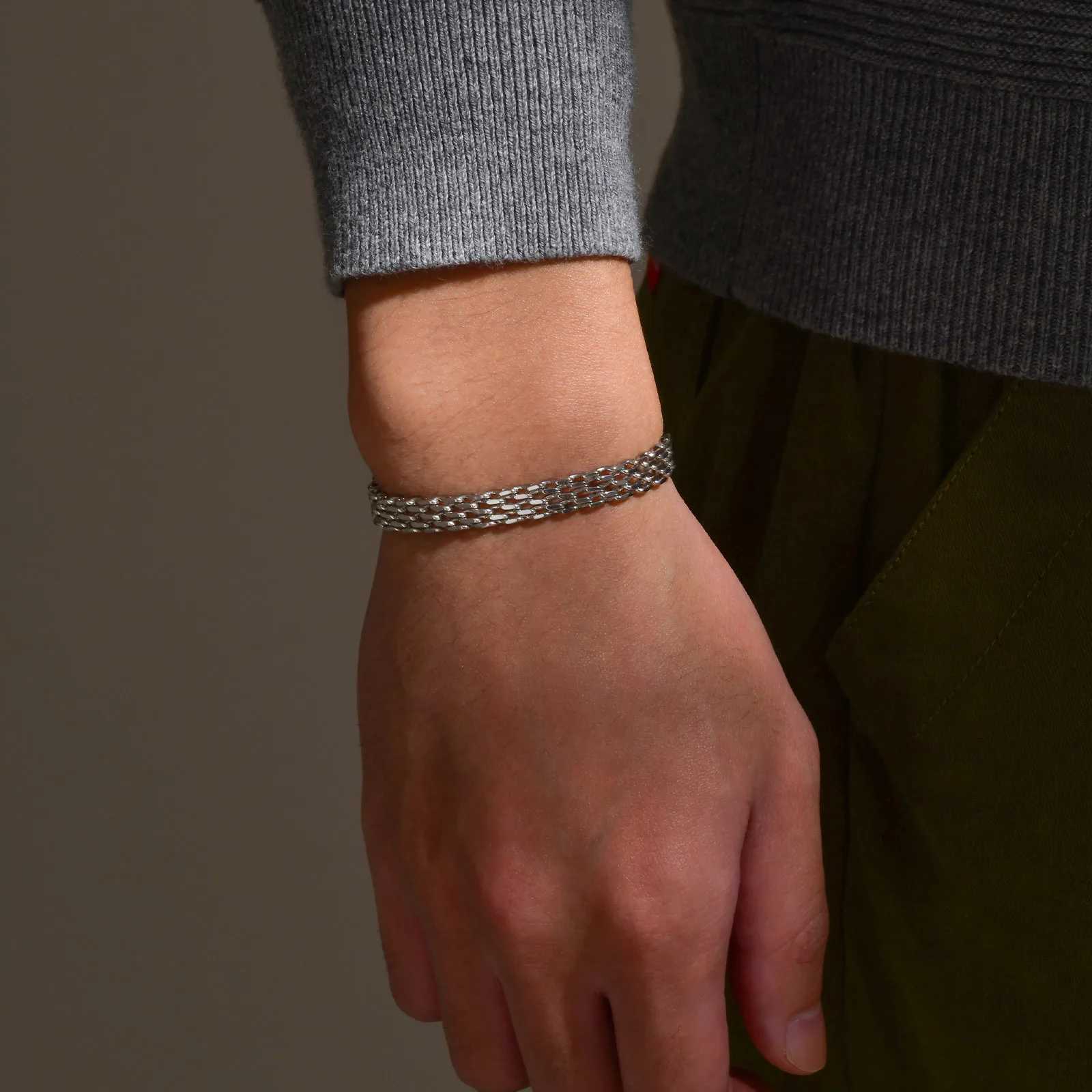 Mens Basic 6mm Mesh Link Chain Bracelets JewelryWaterproof Stainless Steel Italian Chains Wristband Gifts to Him17/19/21CMX240913