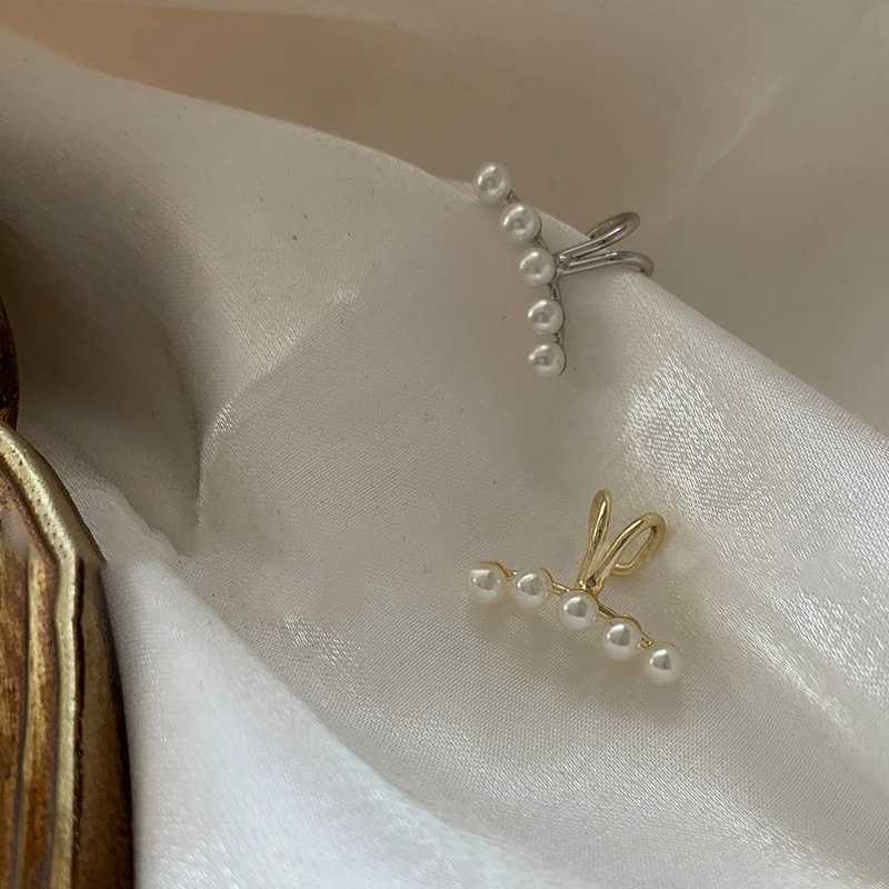 1pcs/sets Ear Cuff Cross Clip On Pearl Earrings Fake Piercing Earcuffs For Women Earcuff Faux Earings Jewelry No Hole AccessoryX240913