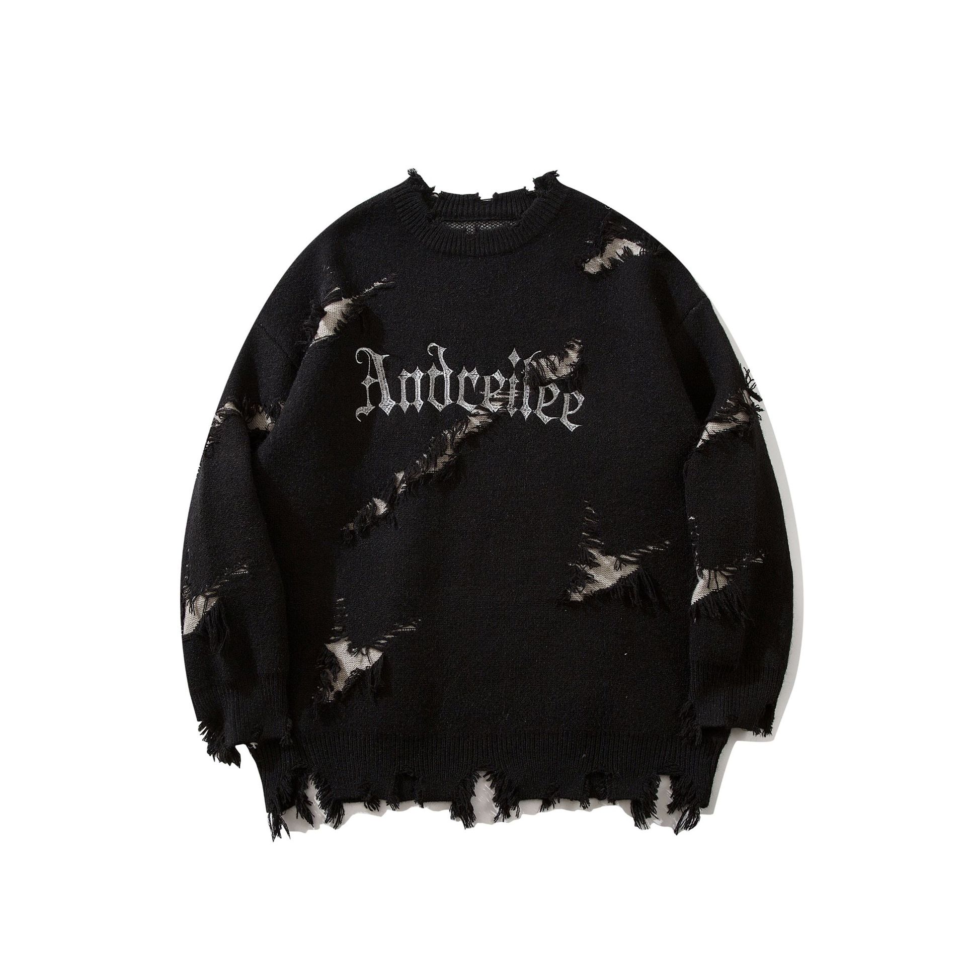 Men's Sweaters Crew Neck letter print Pullover Trendy Knit Streetwear Sweater for Fall/Winter