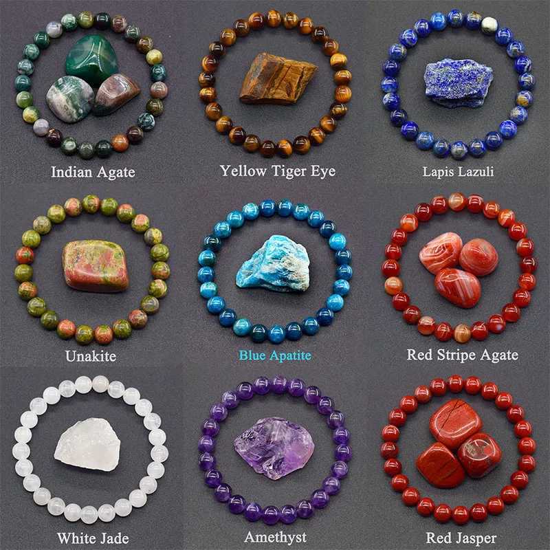 Original spiritual blue Apatite bead bracelet for mens natural lapis lazuli lapis lazuli amethyst yellow tigers eye stone bead jewelry bracelet W24091