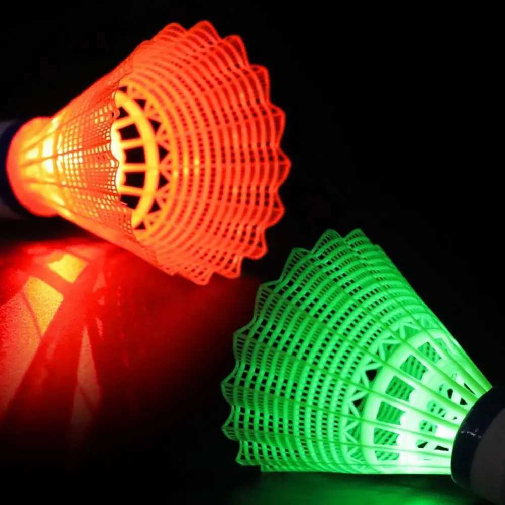 LED Badminton Ball Glowing Light Up Nylon Badminton Shuttlecocks Colorful Lighting Balls Sports Training In/Outdoor Game Y240912